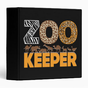 Zookeeper Zoo Animal Explorer Fun Safari Jungle 3 Ring Binder