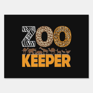 Zookeeper Zoo Animal Explorer Fun Safari Jungle Sign