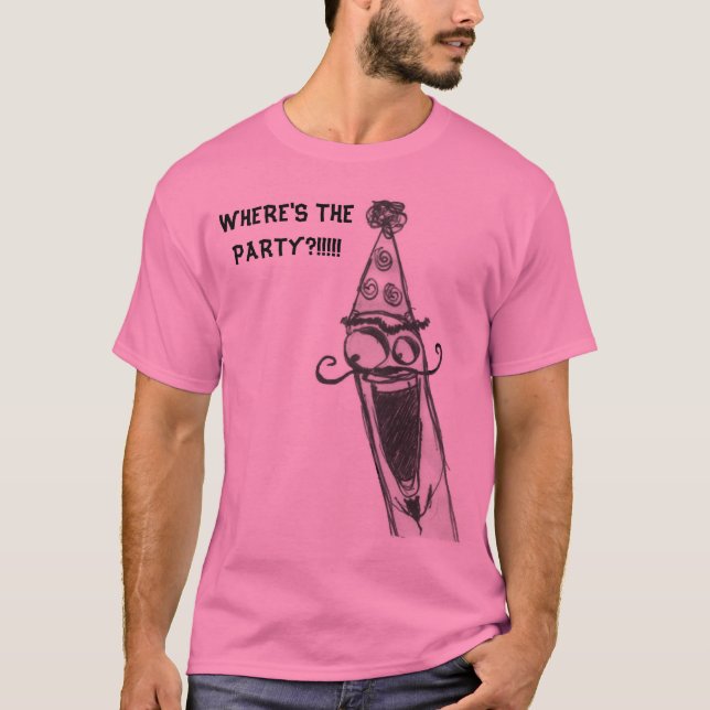 zookie3, WHERE'S THE PARTY?!!!!! T-Shirt (Front)