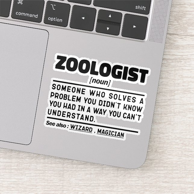 Zoologist Noun Deffinition Animal Care Scientist  Sticker (Detail)