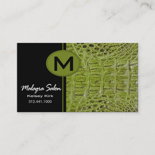 Customizable Zoology Alligator Business Card template