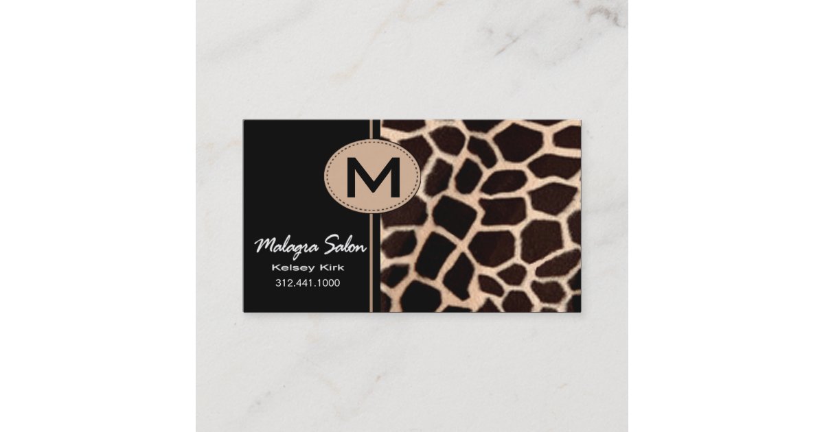 Zoology Giraffe Business Card template | Zazzle