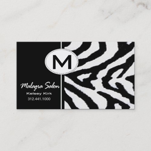 Zoology Zebra Business Card template