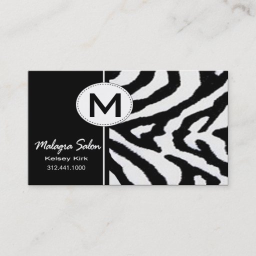 Customizable Zoology Zebra Business Card template