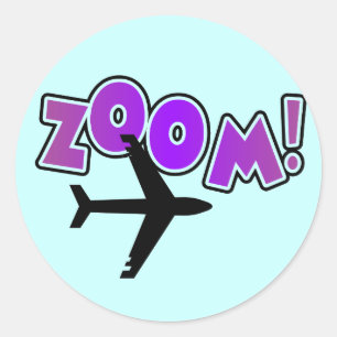 Zoom Airplane Tshirts and Gifts Classic Round Sticker