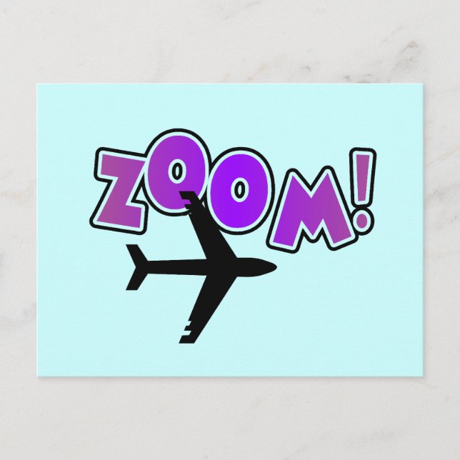 Zoom Airplane Tshirts and Gifts Postcard (Front)
