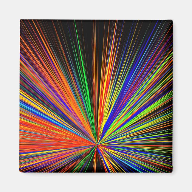Zoom Color Boom Rainbow Multicolor Magnet (Front)