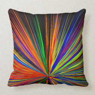 Zoom Color Boom Rainbow Multicolor Throw Pillow