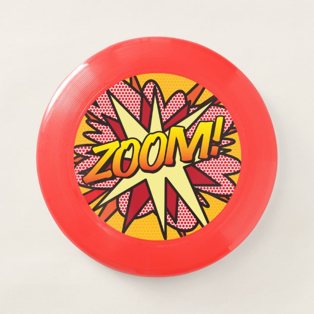 ZOOM Fun Retro Comic Book Pop Art Wham-O Frisbee (Front)