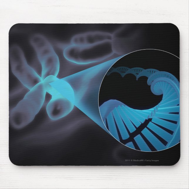 Zoom in of a DNA strand in a chromosome Mouse Pad (Front)