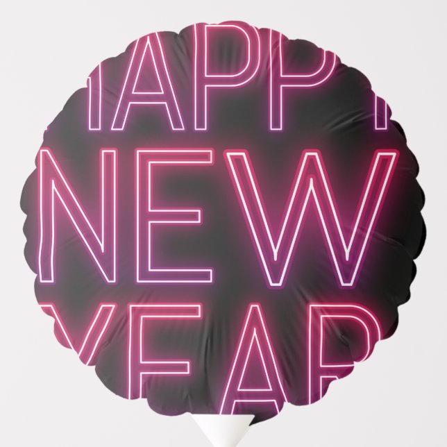 Zoom In Purple Gradient New Year Balloon (Front)