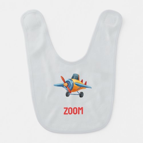 Zoom Little Airplane Baby Bib