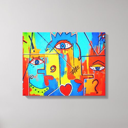 Zoom Meeting Abstract Canvas Print