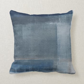 'zoom Out' Blue Abstract Art Throw Pillow by T30Gallery at Zazzle