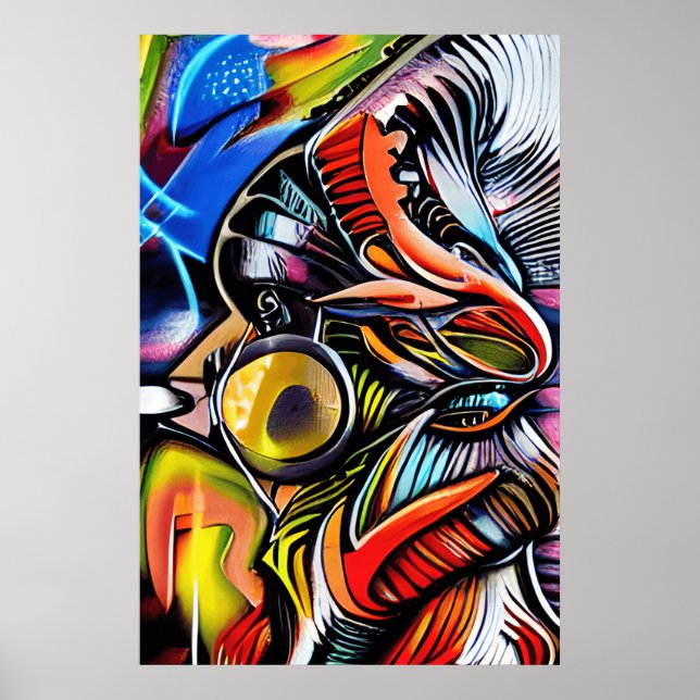 Zoom out Graffiti Art - Perfect Gift for Urban Art Poster (Front)