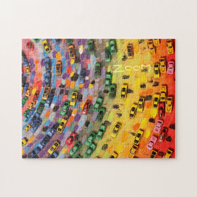ZOOM! Puzzle - Cars, Fast Cars, Bright Colors (Horizontal)