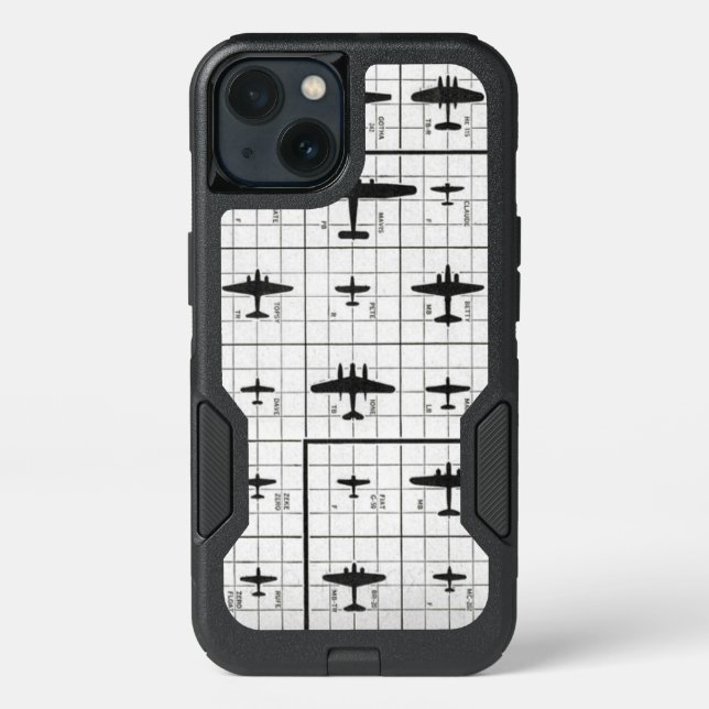 Zoom View of WWII Aircraft Silhouettes Otterbox iPhone Case (Back)