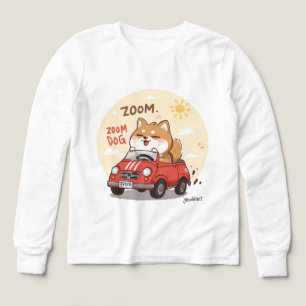 Zoom Zoom Fox Kids T-Shirt – Cute Animal Car Desig Tri-Blend Shirts