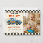 Zoom Zoom Two Fast Birthday Invitation