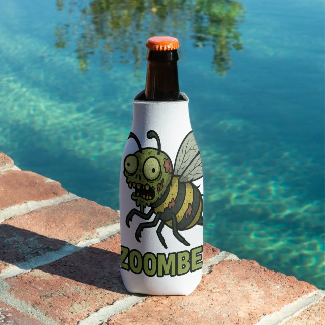  Zoombee – Funny Zombie Bee Cartoon Design Bottle Cooler (In Situ Pool)