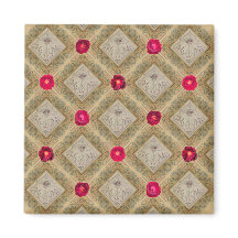 Zoomed Fruit, Vine, & Rose Pattern