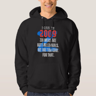 Zoomer Gen Z Born In 2009 Humor Sarcasm Men and W Hoodie