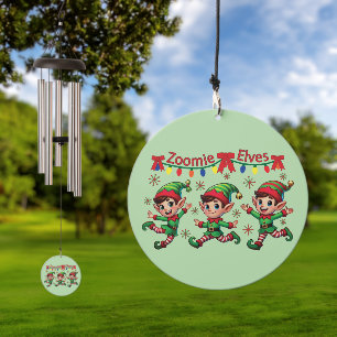 Zoomie Elves Christmas Wind Chime