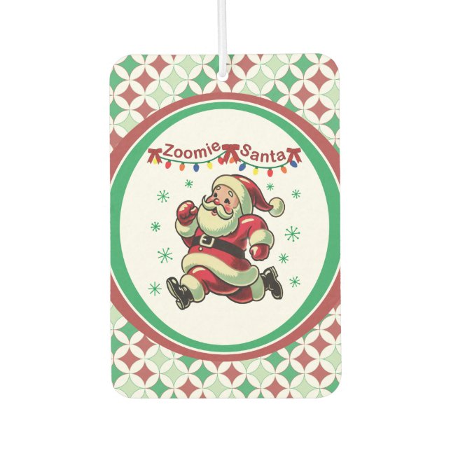 Zoomie Santa Christmas Air Freshener (Front)