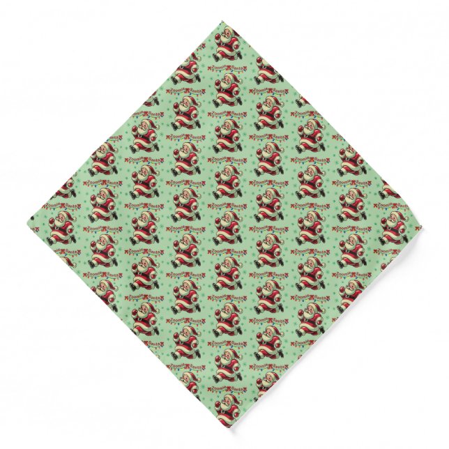 Zoomie Santa Christmas Bandana (Front)