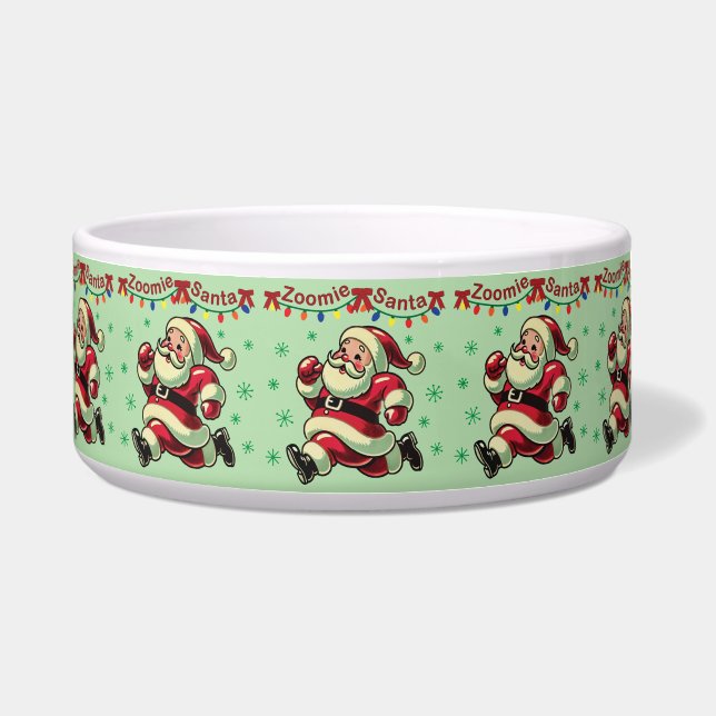 Zoomie Santa Christmas Bowl (Front)