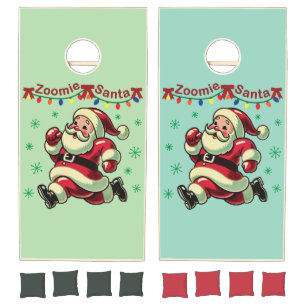 Zoomie Santa Christmas Cornhole Set