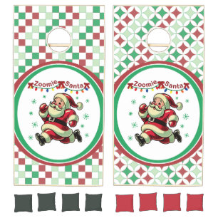 Zoomie Santa Christmas Cornhole Set