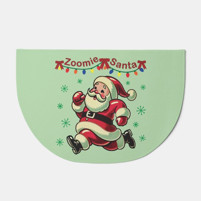 Zoomie Santa Christmas Doormat (Front)