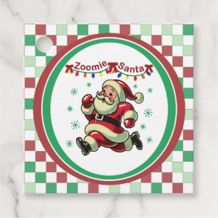 Zoomie Santa Christmas Favor Tags