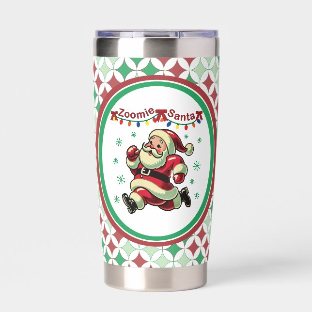 Zoomie Santa Christmas Insulated Tumbler (Front)