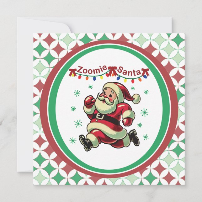 Zoomie Santa Christmas Invitation (Front)