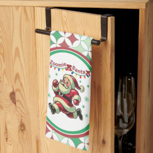 Zoomie Santa Christmas Kitchen Towel