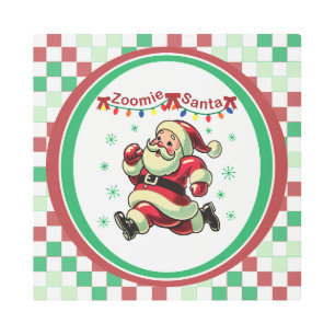 Zoomie Santa Christmas Metal Print