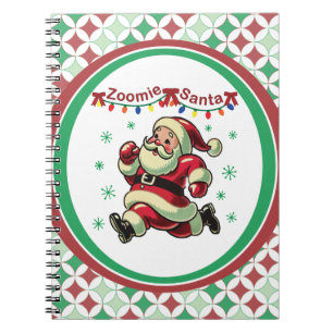 Zoomie Santa Christmas Notebook