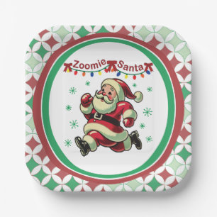 Zoomie Santa Christmas Paper Plates