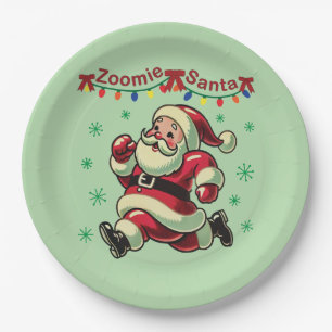 Zoomie Santa Christmas Paper Plates