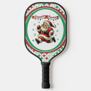 Zoomie Santa Christmas Pickleball Paddle