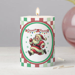 Zoomie Santa Christmas Pillar Candle