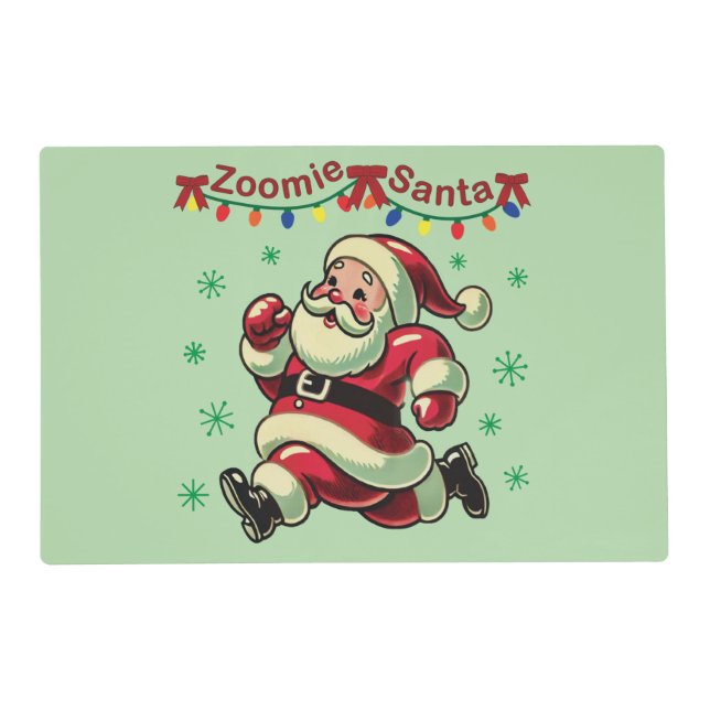 Zoomie Santa Christmas Placemat (Front)