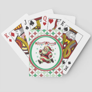 Zoomie Santa Christmas Poker Cards