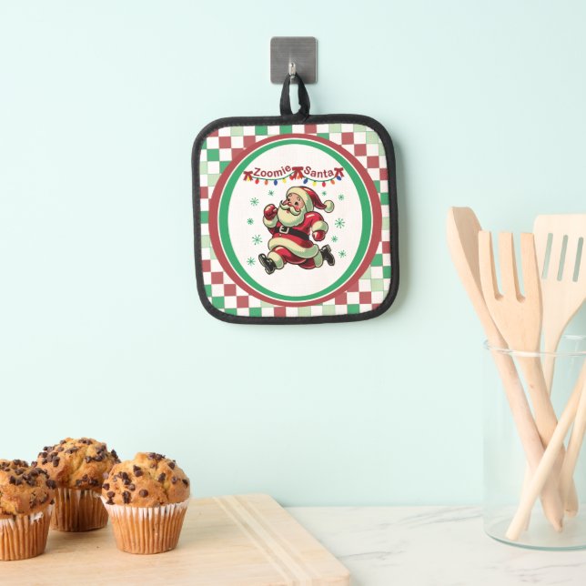 Zoomie Santa Christmas Pot Holder (Insitu(Hanging))