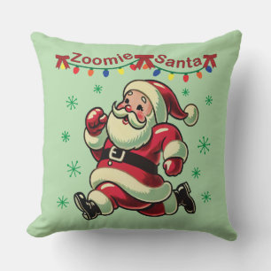 Zoomie Santa Christmas Throw Pillow