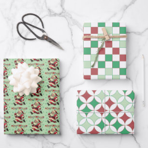 Zoomie Santa Christmas Wrapping Paper Sheets