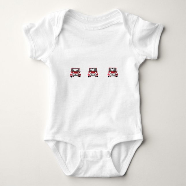 Zoomin Jeep Baby Baby Bodysuit (Front)