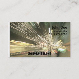 zooming_christmas_lights, John Doe, screenwrite... Business Card